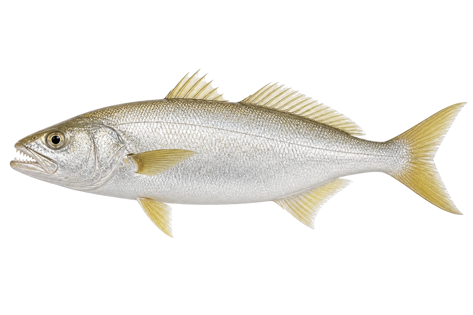 Ilustração realista de pescada-olhuda