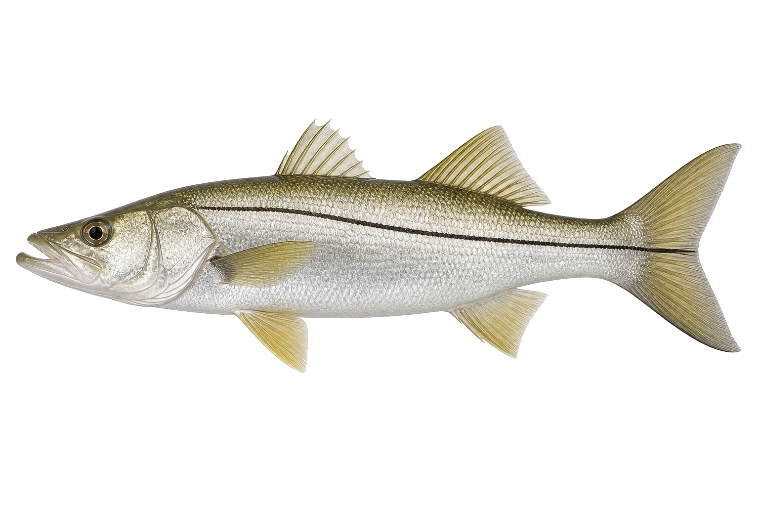Ilustração realista de robalo-flecha